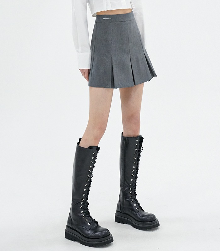 Stacey pleats Skirt CHARCOAL