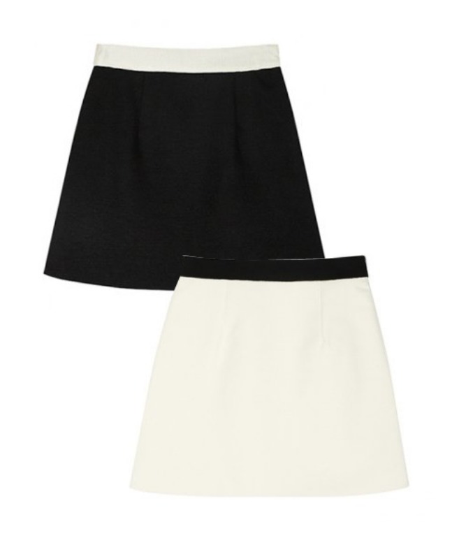 emma tweed mini skirt - 2COL